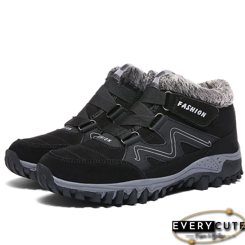 Men Boots Winter With Fur Warm Snow Boots Men Winter Boots Footwear Fashion Safety Ankle Shoes