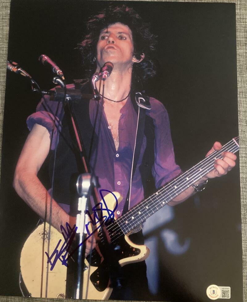 KEITH RICHARDS SIGNED AUTOGRAPHED 11x14 Photo Poster painting ROLLING STONES LEGEND BECKETT B