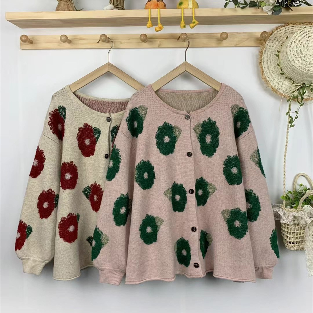 Chicfifth Sweater Women Winter Long Sleeve High Quality Autumn Vintage Top Knitted Cardigan