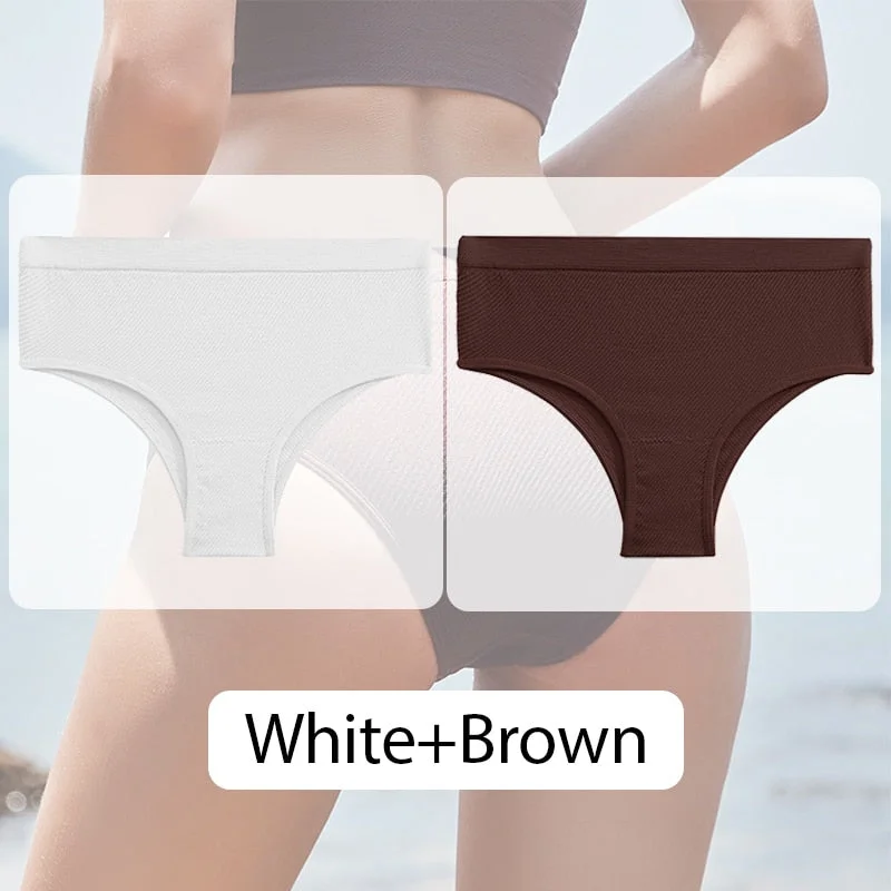 FINETOO Women Seamless Panties M-XL Low Waist Briefs Ladies Comfortable Underpants Sexy Girls Underwear Female Lingerie 6 Colors