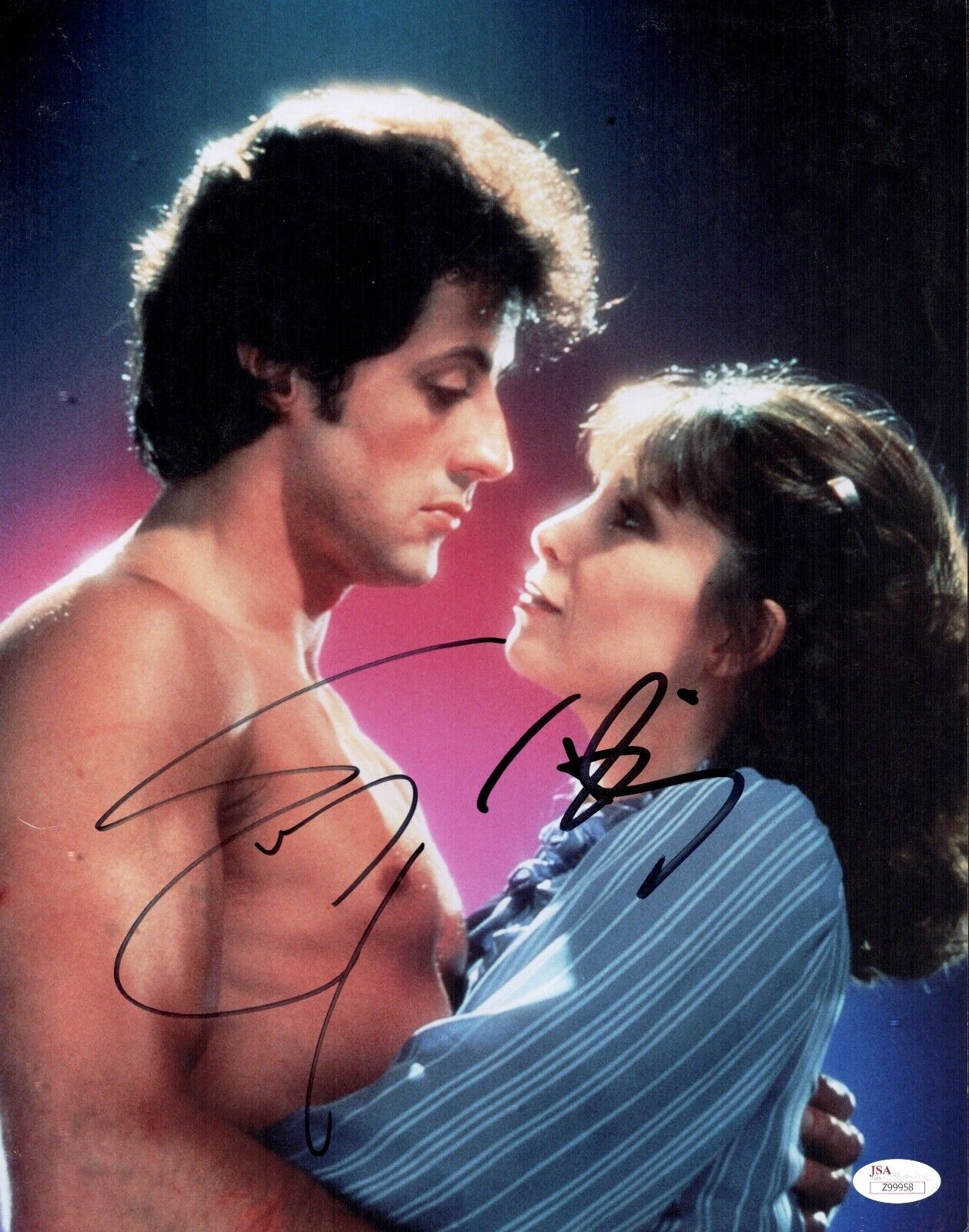 SYLVESTER STALLONE & TALIA SHIRE Signed 11x14 Photo Poster painting ROCKY Autograph JSA LOA COA