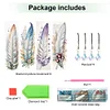4Pcs Special Shape Feathers Diamond Painting Bookmark Making Kit for Book Lovers