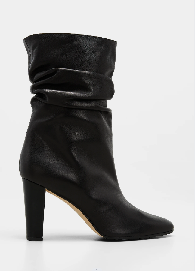 Custom Made Black Folded Ankle Boots Vdcoo