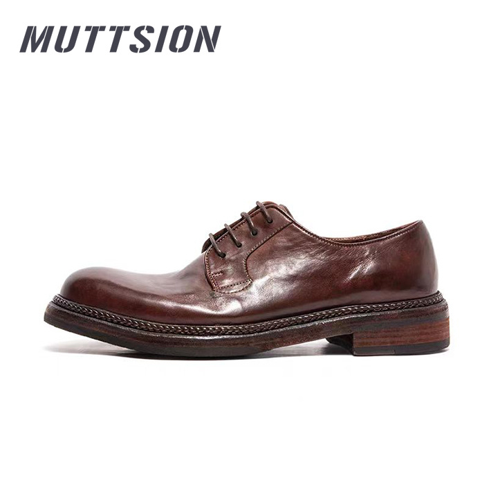 MUTTSION Business Casual High-end Genuine Leather Casual Retro Trendy Shoes MUTTSION.COM MUTTSION