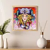 Diamond Painting-DIY Crystal Rhinestone Wolf Hat Girl