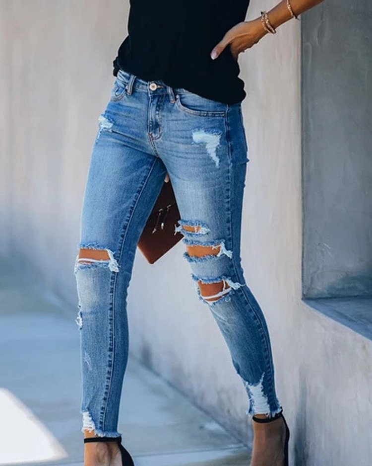 Skinny Ripped Fashionable Jeans
