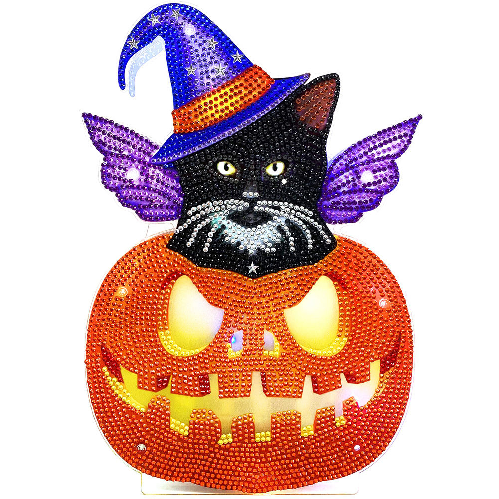 

Halloween Black Cat Double Sided Diamond - 5D DIY Craft Lamp, 501 Original