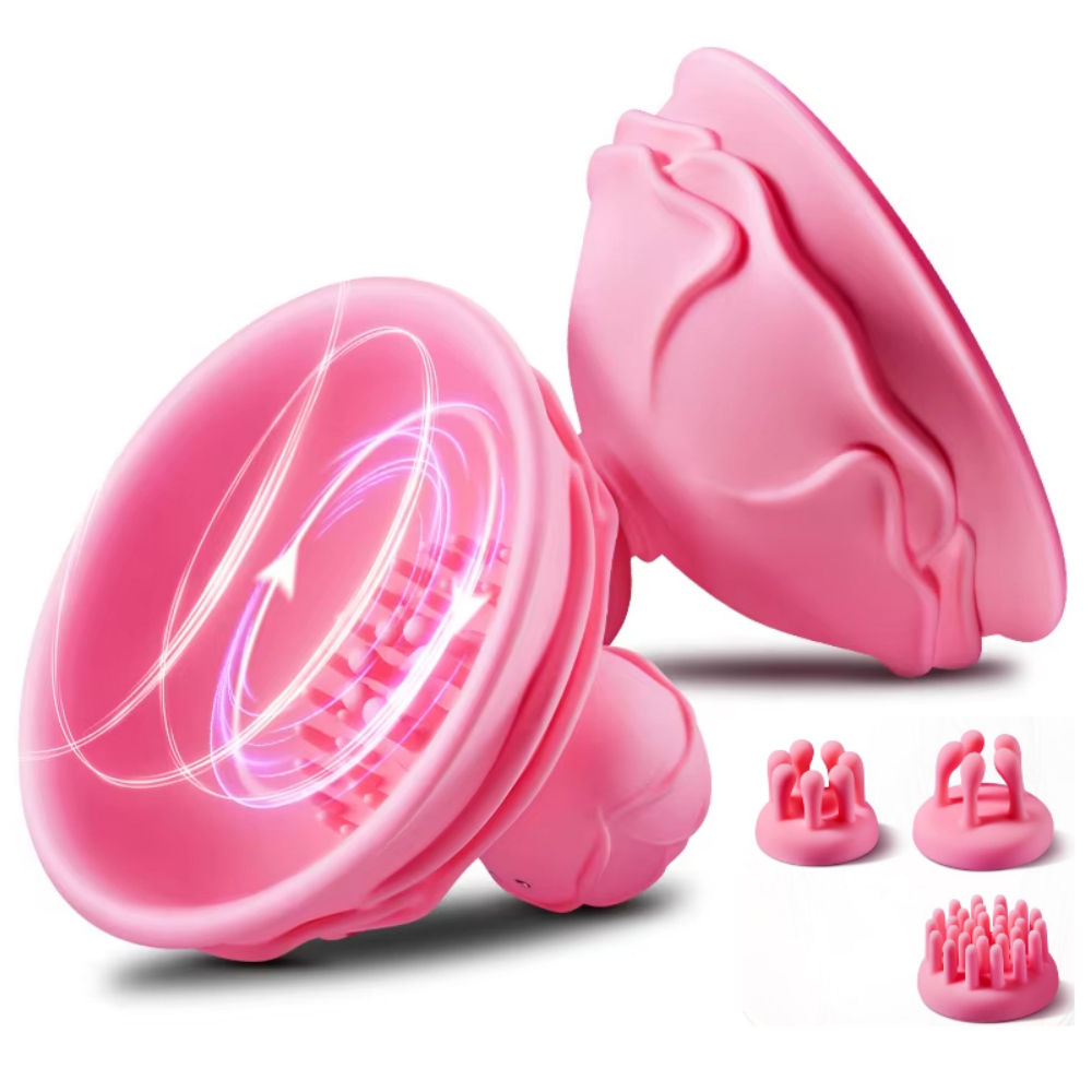 3in1 Rose Nipple Toys With 10 Rotations For Nipple Clitoral Stimulator - Rose Toy