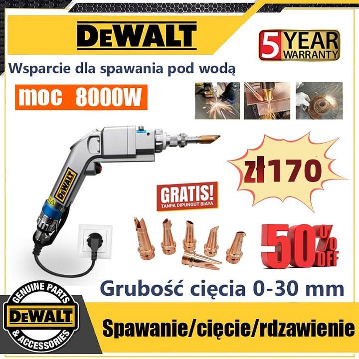Vroča ❗Letna promocija★Laserski varilni aparat (3 v 1) Najnovejši model DEWALT 2024 varjenje + rezanje + odstranjevanje rje 8000 W