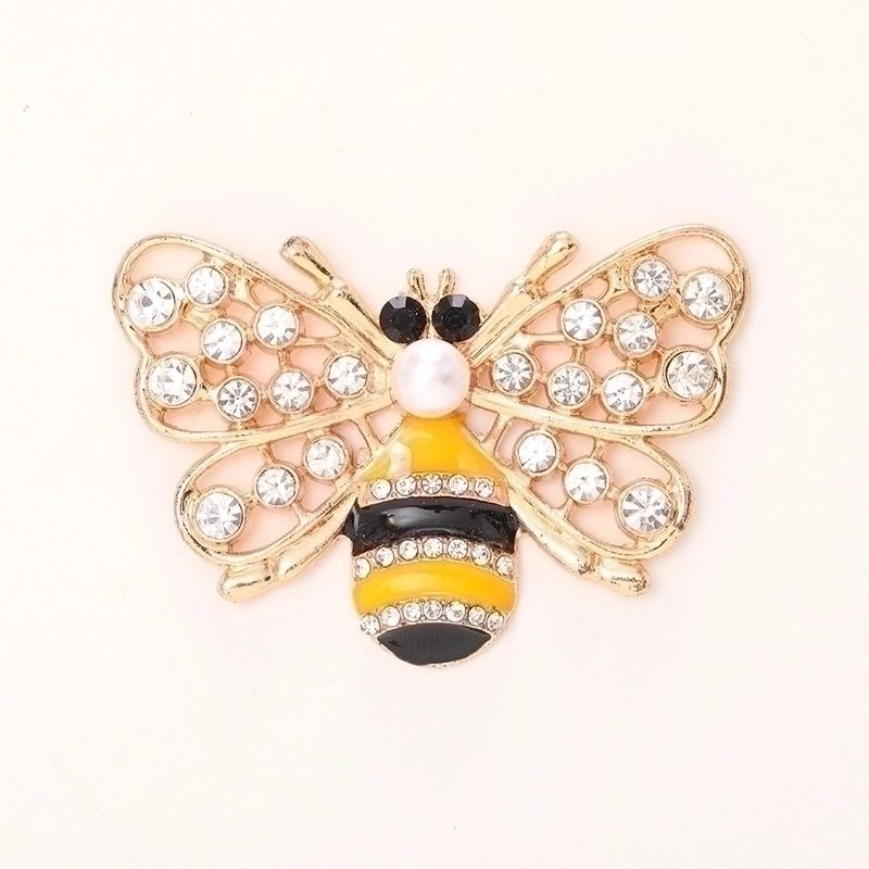 Minimalist Bee Alloy Inlay Rhinestones Jewelry Accessories