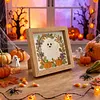 Pumpkin Ghost Glass Mosaic DIY Craft Kit &ndash; Framed Halloween Wall Art