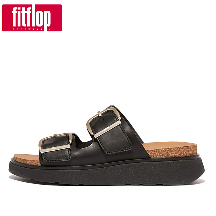 Klapki FITFLOP ze skórzanymi klamrami