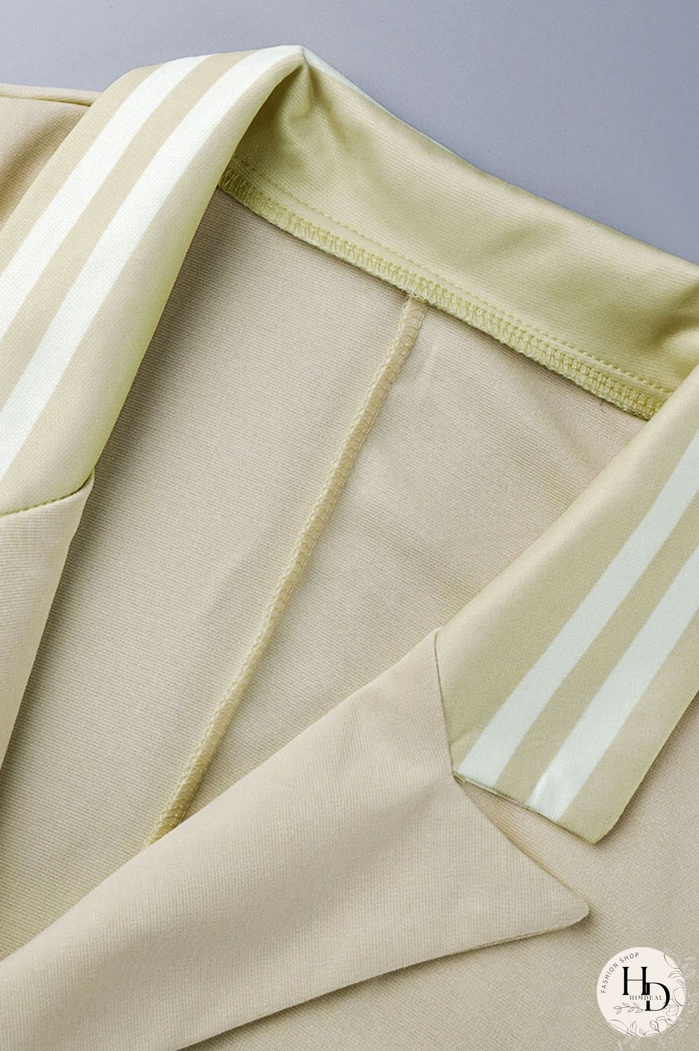 Khaki Casual Solid Patchwork Buttons Turn-back Collar Long Sleeve Two Pieces