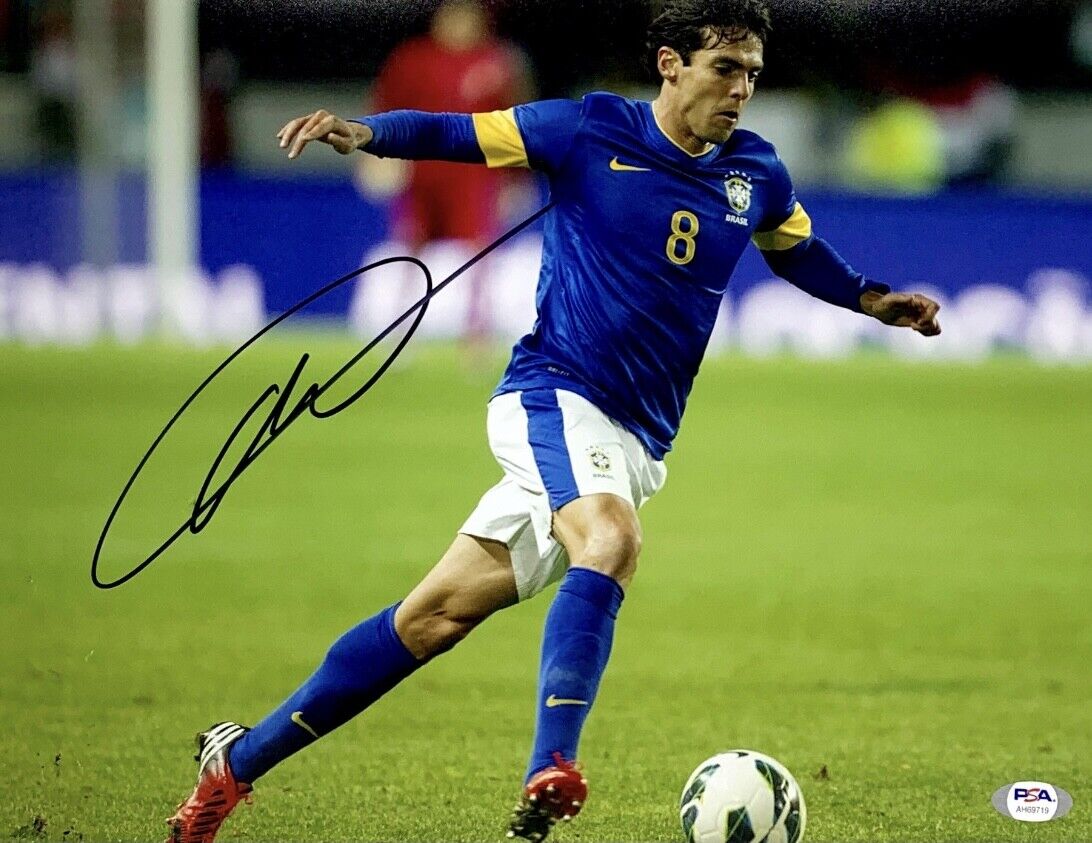 Ricardo Kaka Signed 11x14 Photo Poster painting PSA AH69719 Soccer