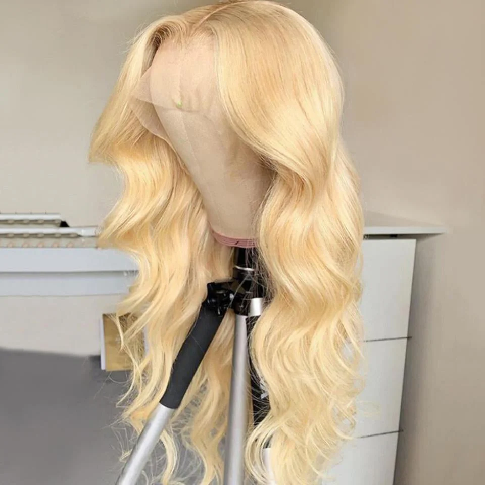 Hot Girl 130% Density #613 Body Wave Virgin Hair Lace Frontal Wig