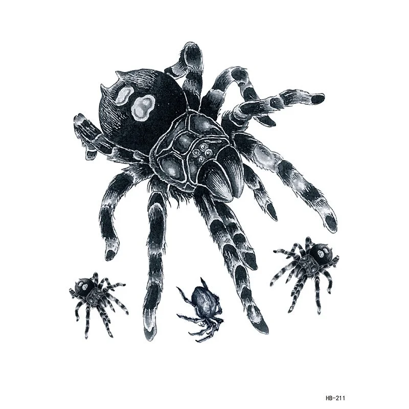 Sdrawing Forest Tattoo Sticker for Men Tiger Wolf Tattoo Death Skull Temporari Tattoo Skeleton Naked Girls Fake Tatoo for Women