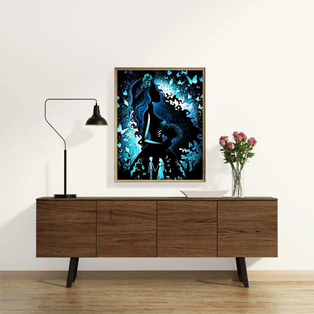 Full Round Diamond Painting 40*50cm - Disney Princess Silhouette