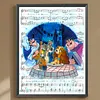 Disney Princess Piano Sheet Music-Full Round Diamond Painting 30*40CM