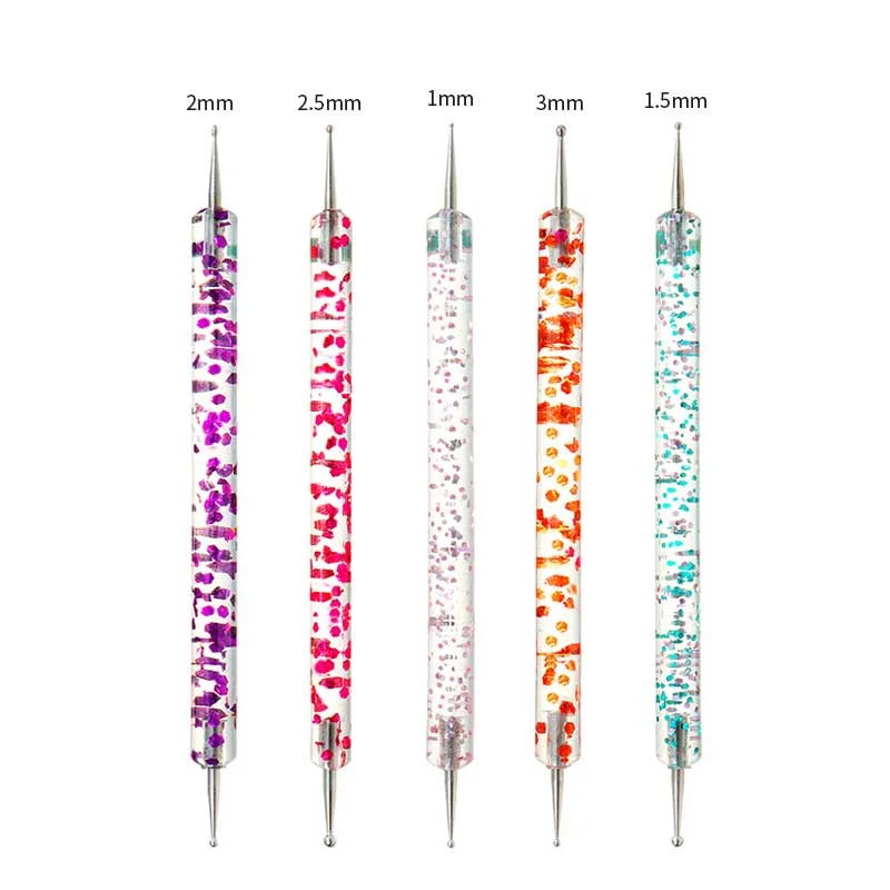 3/5/7/10PCS Multi-Styles Nail Wood Sticks Nail Dotting Pen Nail Brush Kits Nail Art Rhinestones Gems Picking Pen Nail Art Tools-Nail Inspo