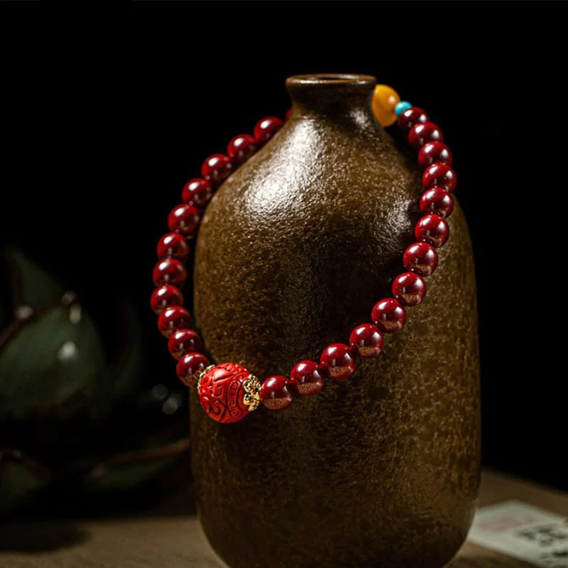 Tibetan Cinnabar Blessing Bracelet