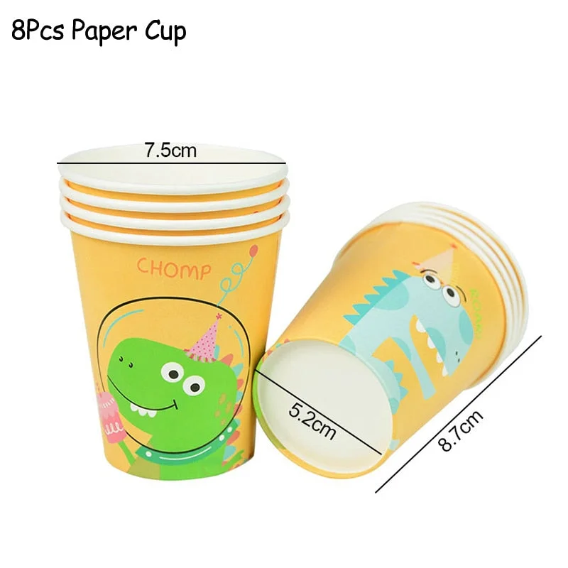Dinosaur Theme Party Dinosaur Balloon Disposable Tableware Set Kids Boy Birthday Party Decoration Jungle Party Baby Shower Favor