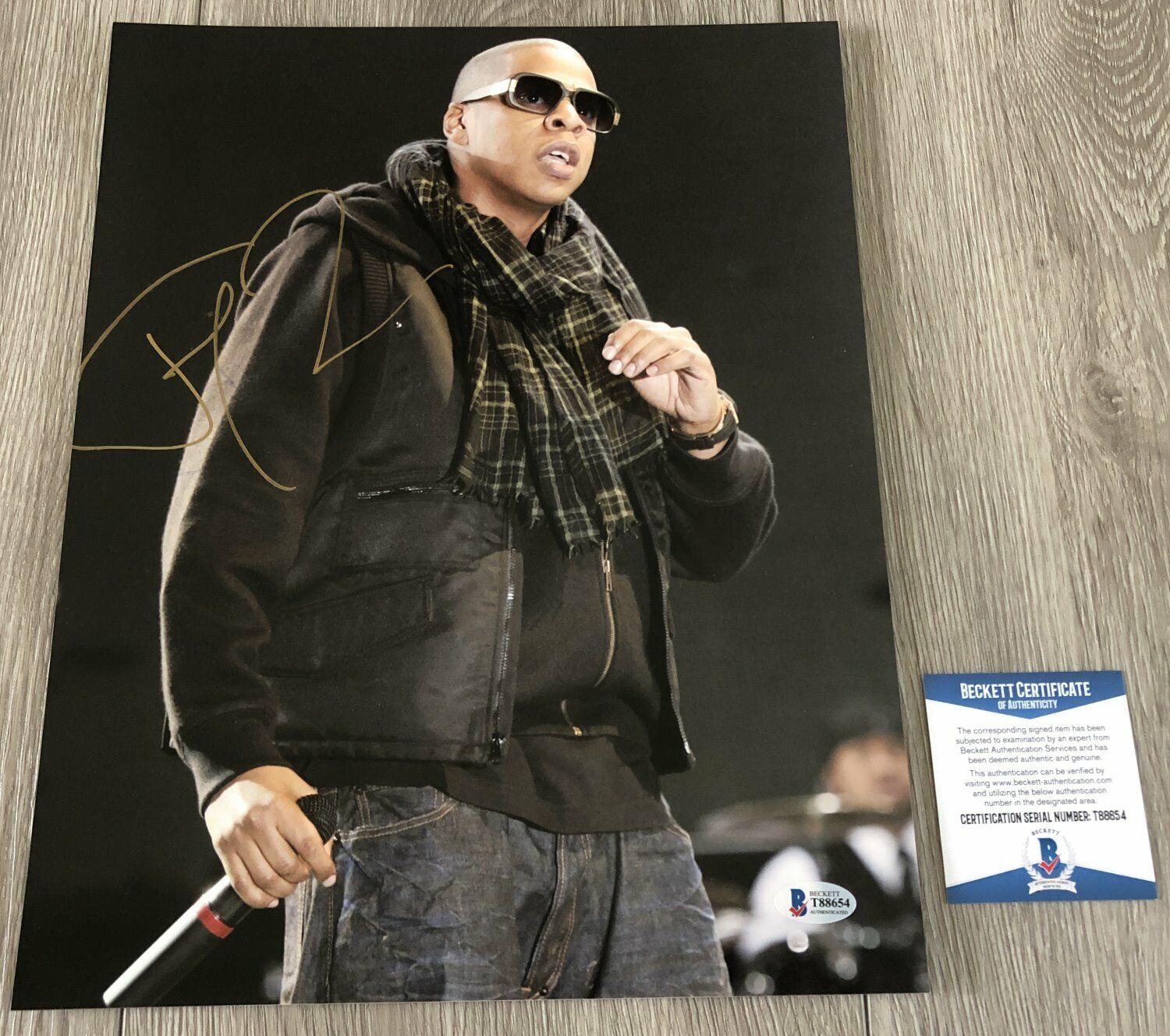 JAY-Z JAY Z SHAWN CARTER SIGNED 11x14 Photo Poster painting w/EXACT PROOF & BAS BECKETT COA