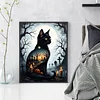 Cat Silhouette Halloween-11CT Stamped Cross Stitch 40*50cm/15.75*19.69in tapestrymarket