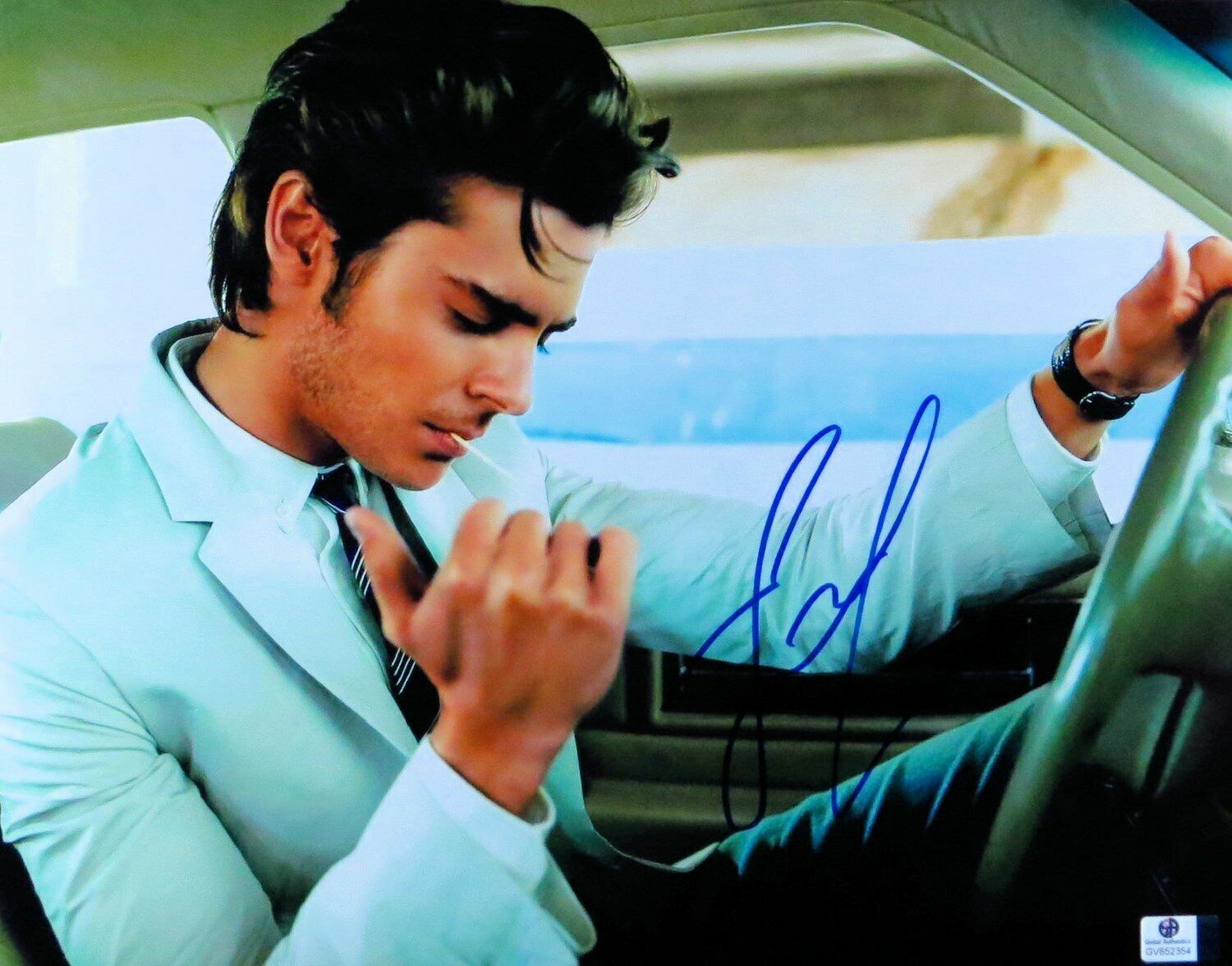 Zac Efron Signed Autographed 11X14 Photo Poster painting Classic Look Driving Car GV852354