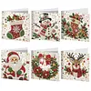 Special Shaped Diamond Painting Christmas Cards 6Pcs DIY Gem Greeting
