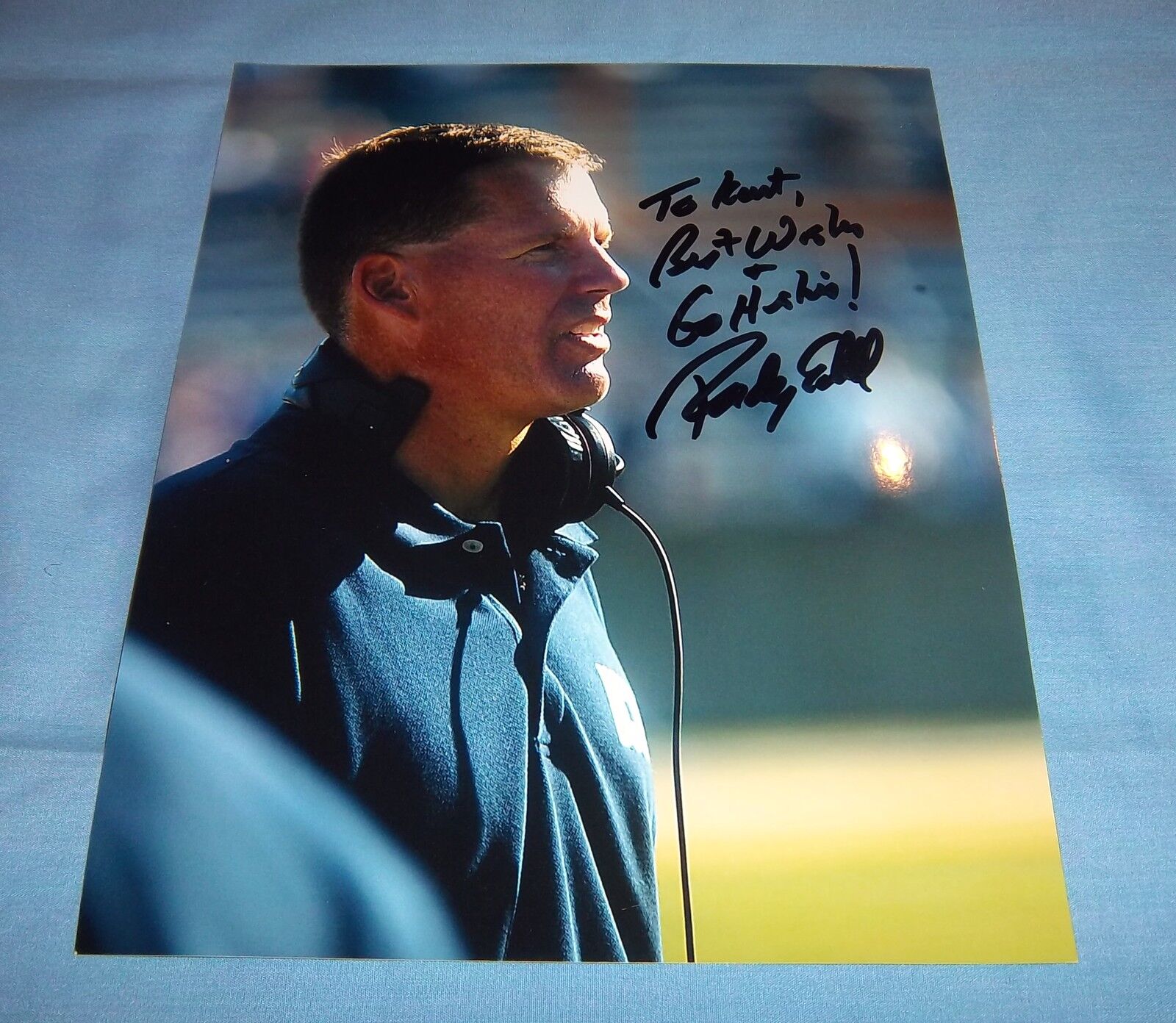 UCONN Huskies Coach Randy Edsall Signed Autographed 8x10 Photo Poster painting Maryland