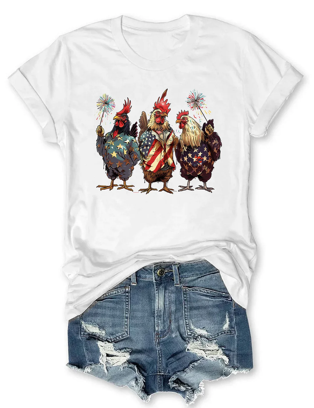 USA Chicken 4th Of July T-shirt