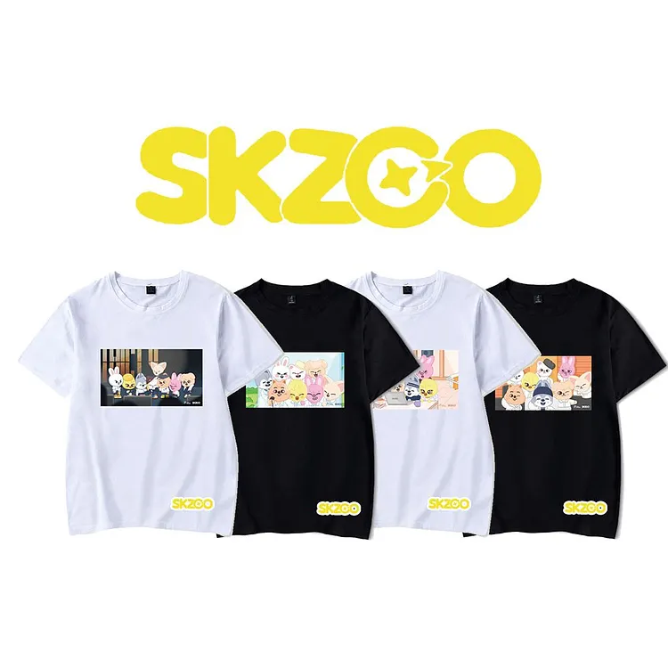 YiJee SKZ Anime-Style T-Shirt – Divertente Cartoon SKZOO