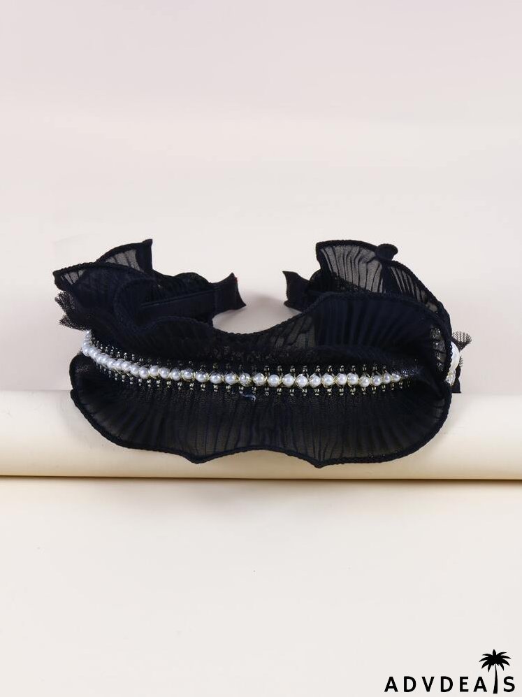 Faux Pearl Decor Headband