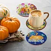 8pcs DIY Diamond Painting Coaster Kit - Pumpkin