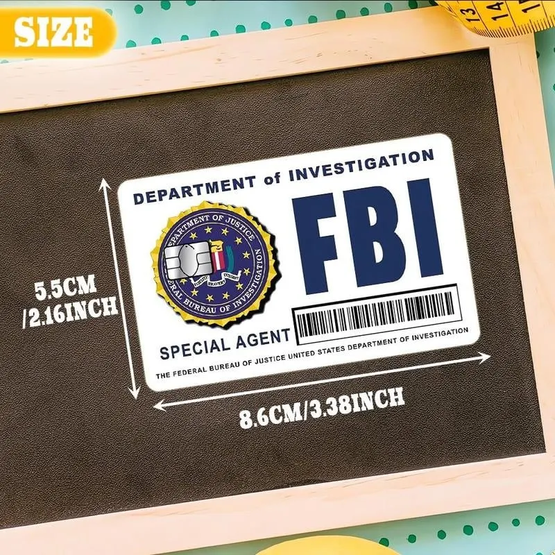 🔥Last Day 49% OFF - Secret Agent Card Skins Kit: FBI/ICE Designs  &bull; Cosplay & Gift Stickers