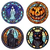 Promotion 4Pcs/set Diamond Painting-DIY Full Round Drill Halloween(30*30 CM)