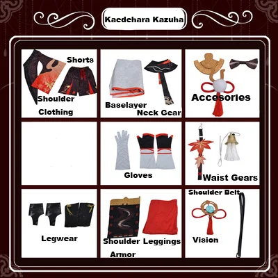 [Wetrose] In Stock Kaedehara Kazuha Cosplay Costume Genshin Impact Кадзуха Full Set Game Party Halloween