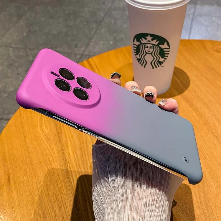 Gradient Borderless Hard PC Phone Case For Huawei P60 Art Mate 60 Pro Nova 11 P50 P40 P30 Mate 50 40 30 Camera Protection Cover