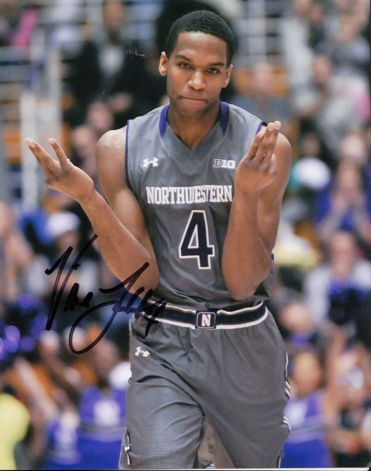 VIC LAW signed (NORTHWESTERN WILDCATS) BASKETBALL 8X10 Photo Poster painting W/COA #1