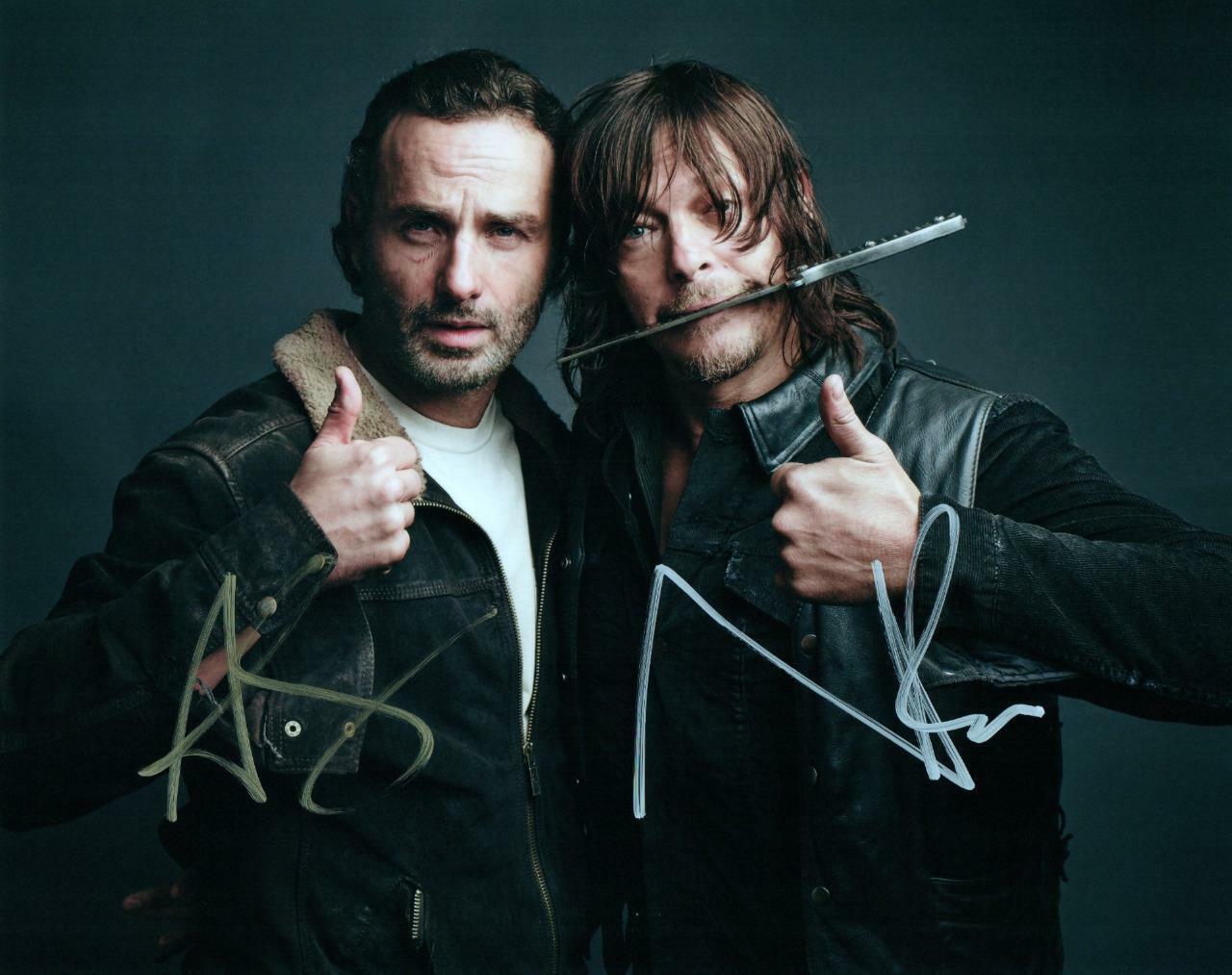 Norman Reedus Andrew Lincoln signed 8x10 Photo Poster painting autographed Picture Pic and COA