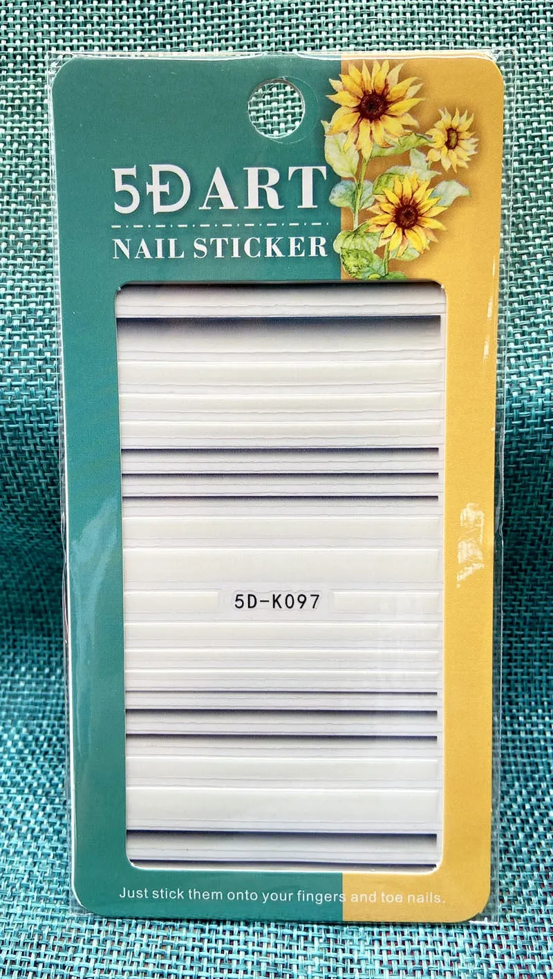 White Embossed Flower Lace 5D Sticker Decals Leaf Geometry French Curve Design For Manicure Sliders Acrylic Engraved Sliders