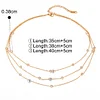 Elegant 3 Layers Zircon Golden Necklace