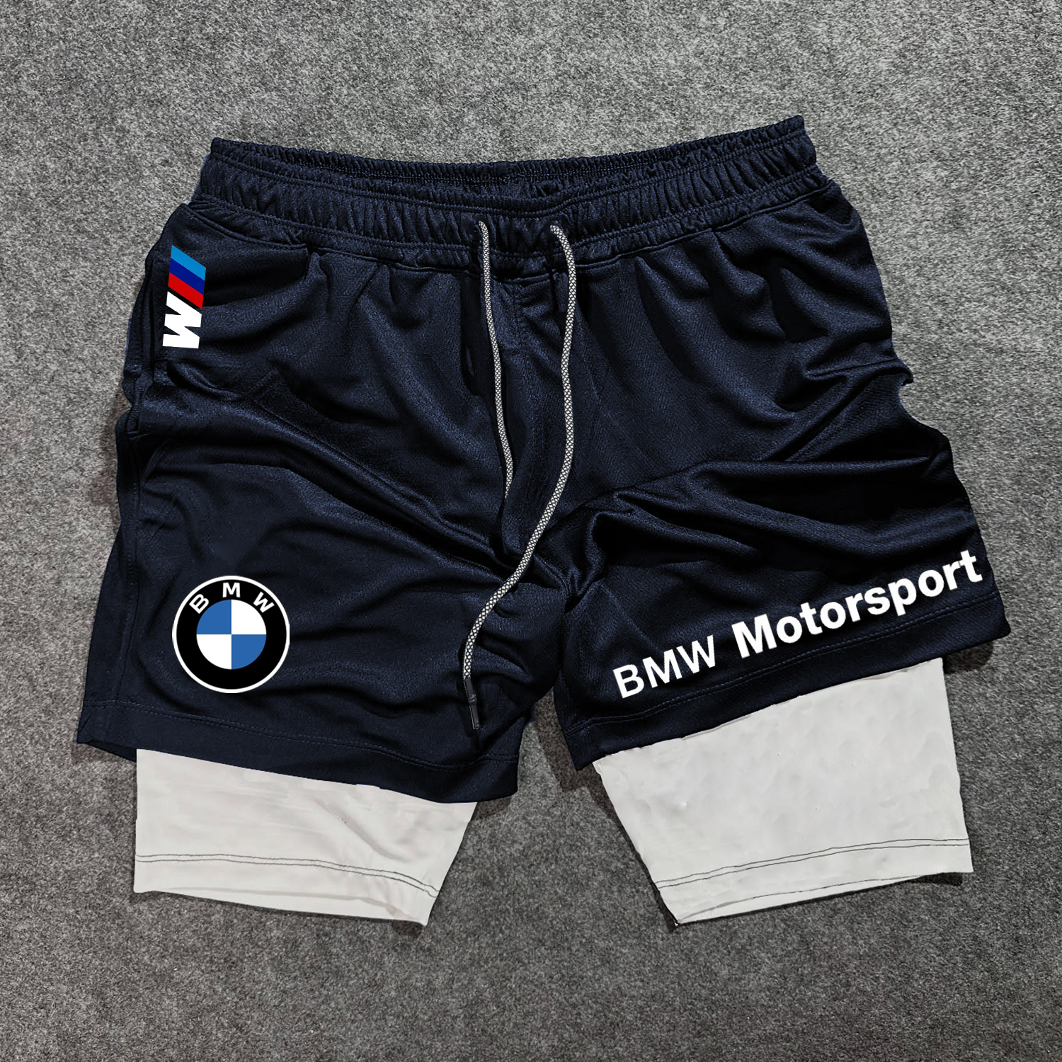 Fashion Fitness Racing Print Shorts / TECHWEAR CLUB / Techwear