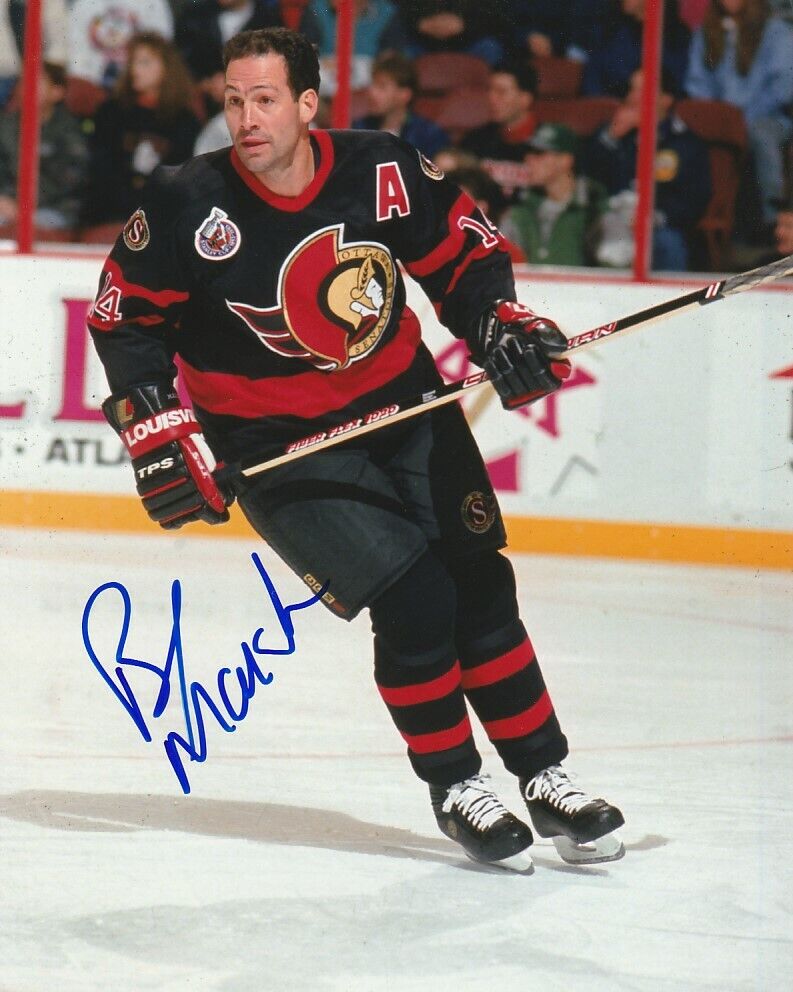 VINTAGE BRAD MARSH SIGNED OTTAWA SENATORS 8x10 Photo Poster painting! Autograph PROOF!