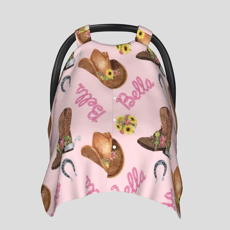 Personalized Baby Flower Car Seat Canopy for Comfort & Unique| C52