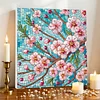 Framed Diamond Painting - Special Shaped - Peach Blossom(25x25cm)