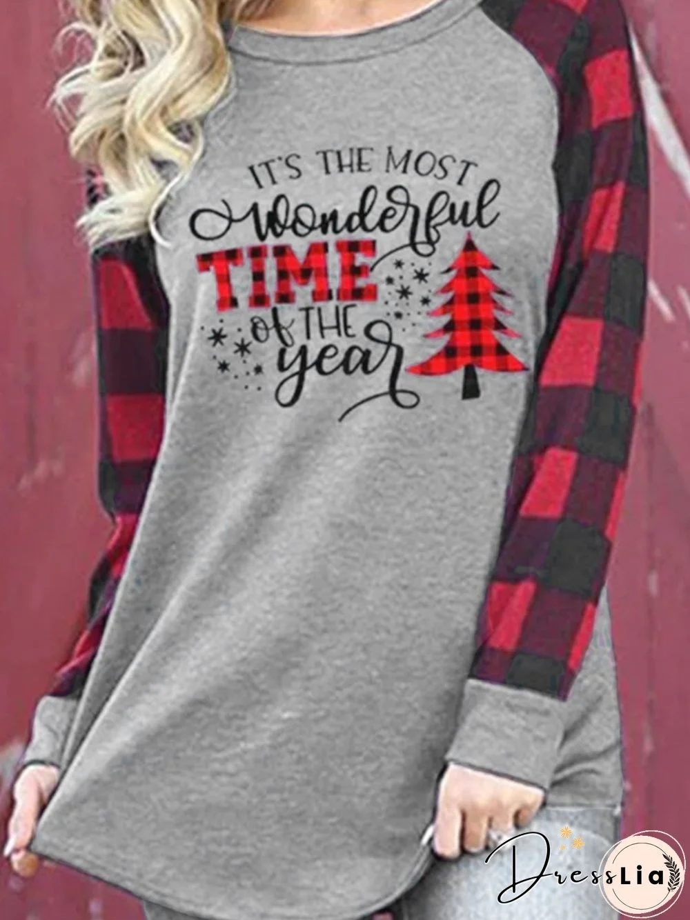 Checked/Plaid Casual T-shirt