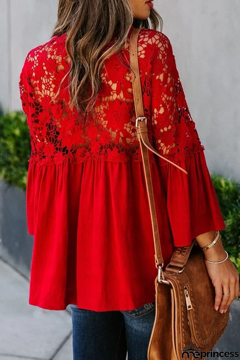 Crochet Lace Button Top