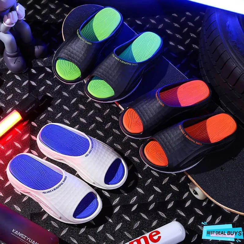 Men's Popcorn Summer Wear Home Soft Flip Flops