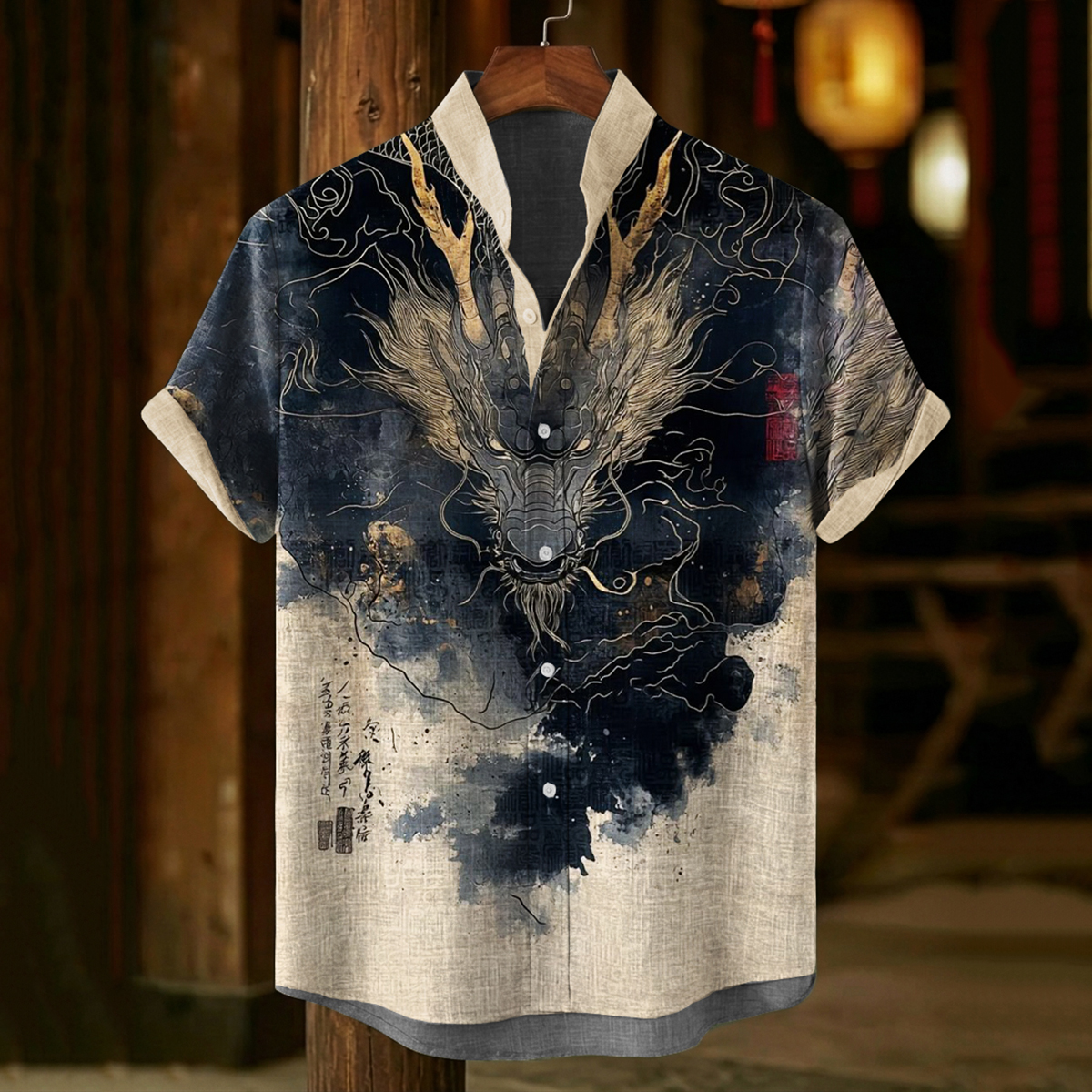Dragon Ink Design Printed Shirt elevenforest